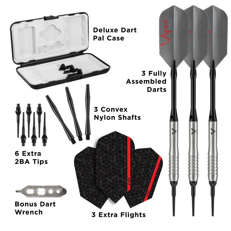 Viper V-Factor Darts 90% Tungsten Soft Tip Darts Shark Fin Barrel 20 Grams - Image 4