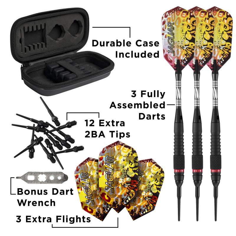 Viper Jaguar Darts 80% Tungsten Soft Tip Darts 1 Small Knurled Ring 18 Grams - Image 4