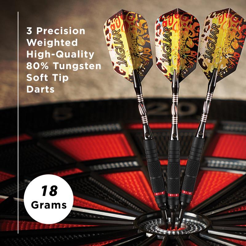 Viper Jaguar Darts 80% Tungsten Soft Tip Darts 2 Knurled Rings 18 Grams - Image 6