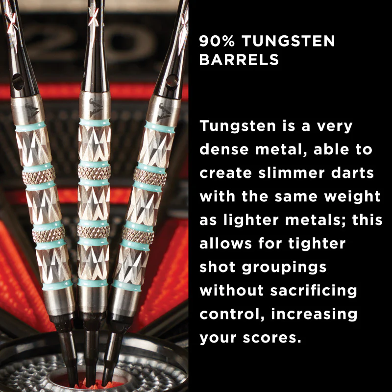 Viper Diamond Darts 90% Tungsten Soft Tip Dart Set Turquoise Rings 20 Grams - Image 4