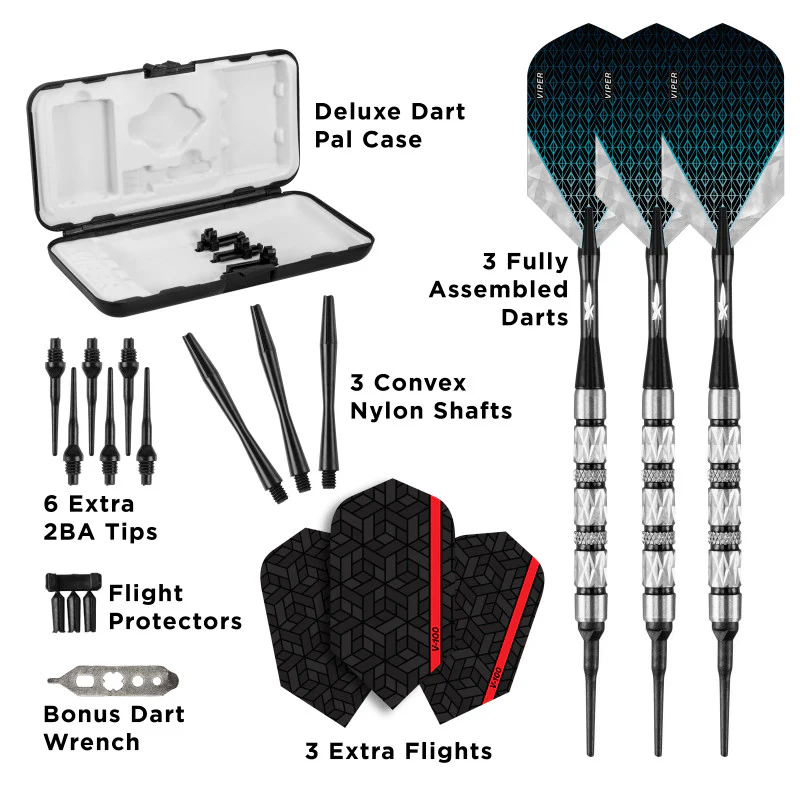 Viper Diamond Darts 90% Tungsten Soft Tip Dart Set Black Rings 20 Grams - Image 5