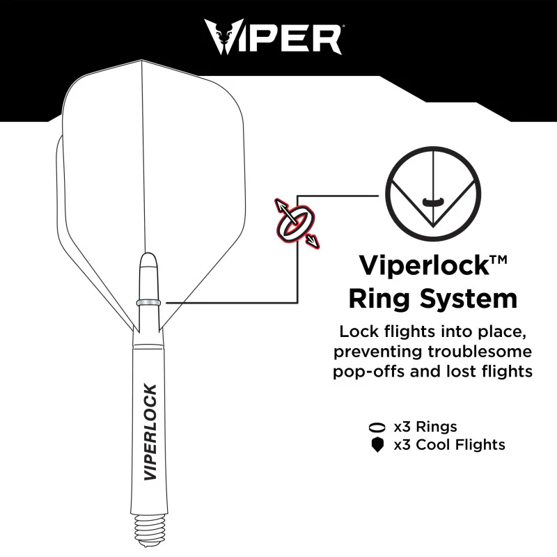 Viper Cool Flights Molded Dart Flights Slim Black - Image 5
