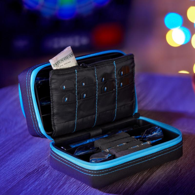 Casemaster Plazma Pro Dart Case Black with Blue Trim and Phone Pocket - Image 8