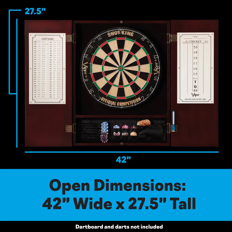 Viper Metropolitan Mahogany Steel Tip Dartboard Cabinet - Image 4