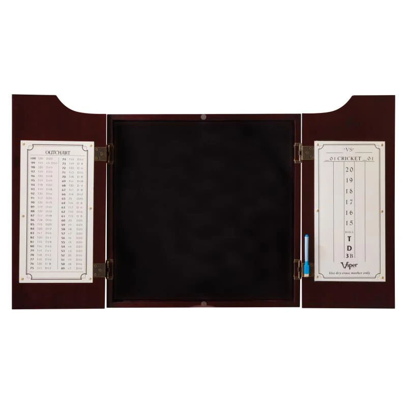 Viper League Sisal Dartboard, Hudson Mahogany Cabinet, Shadow Buster Dartboard Lights & Padded Dart Mat - Image 2