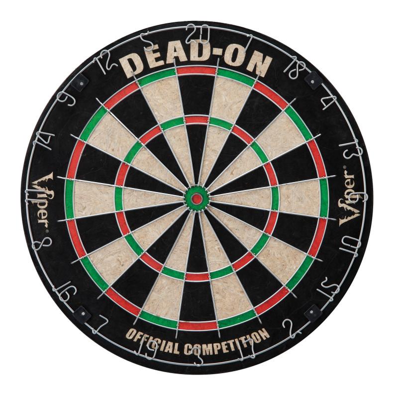 Viper Dead On Sisal Dartboard, Metropolitan Espresso Cabinet, Shadow Buster, Throw Line Marker, & Underground Raven Darts - Image 3