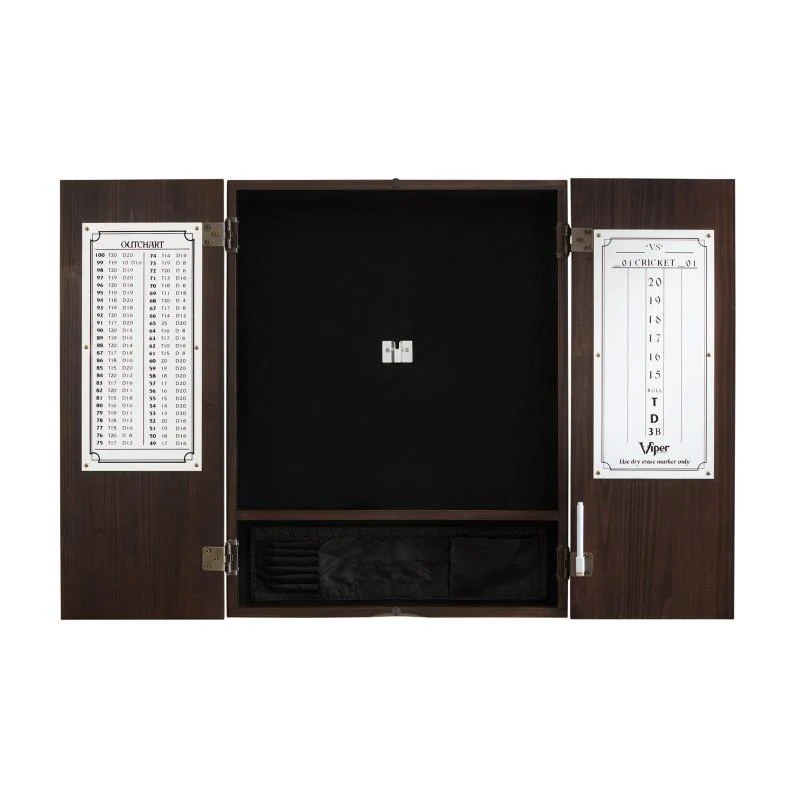 Viper League Sisal Dartboard, Metropolitan Espresso Cabinet, Shadow Buster Dartboard Lights & Laser Throw Line Marker - Image 2