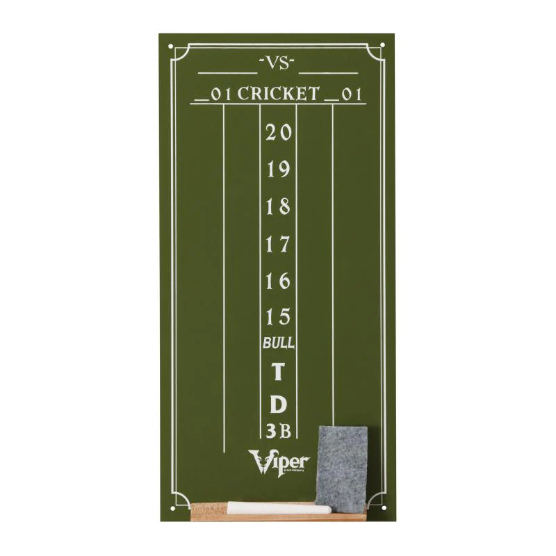 Viper Dead-On Bristle Dartboard, Viper Small Cricket Chalk Scoreboard, Viper Dart Laser Line, and Viper Black Mariah Steel Tip Darts 22 Grams - Image 3
