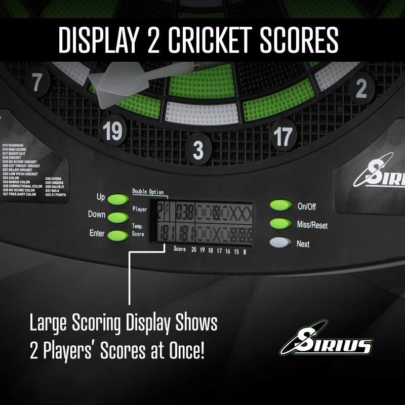 Fat Cat Sirius Electronic Dartboard, 13.5" Compact Target - Image 3