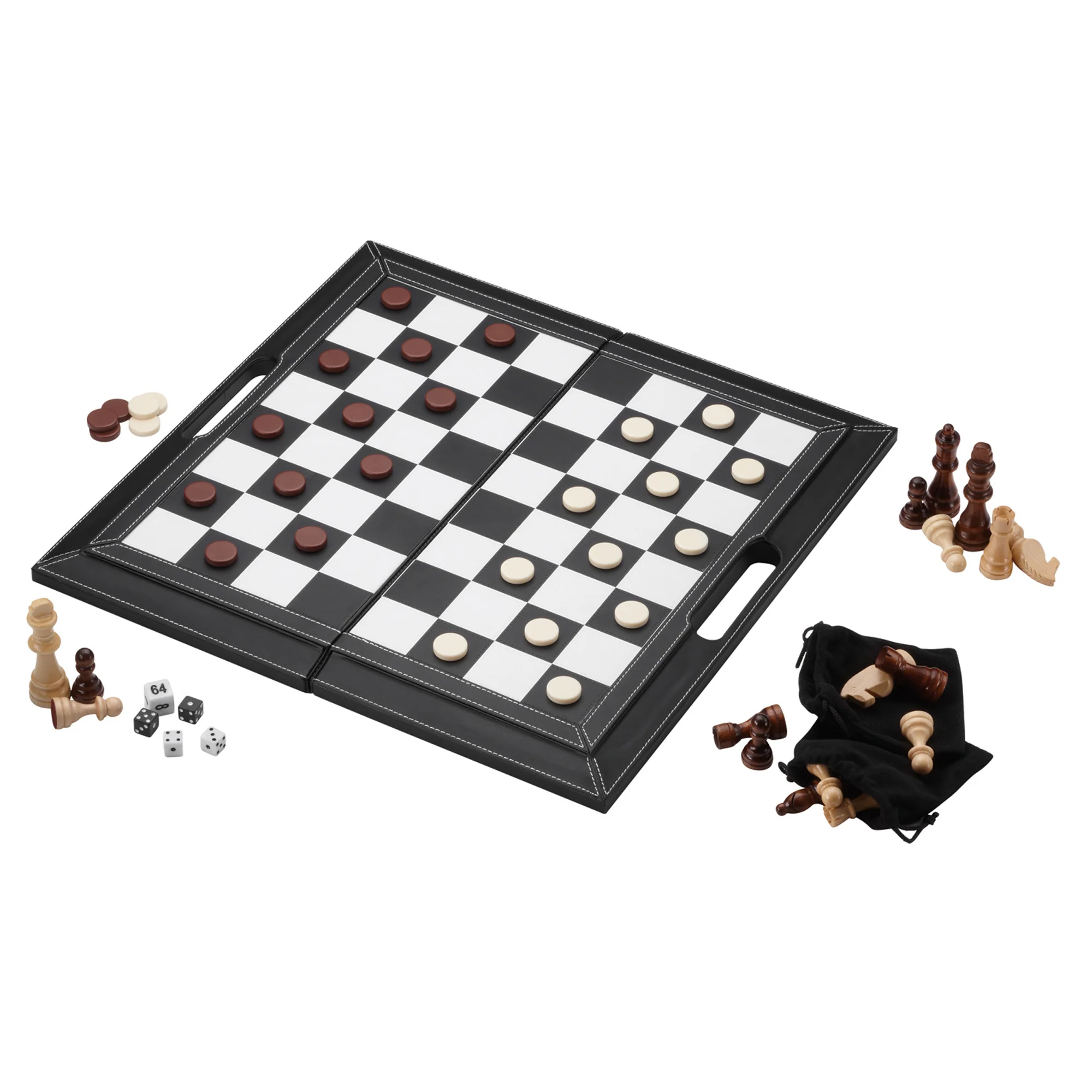 Mainstreet Classics 3-in-1 Leatherette Game Set - Image 5