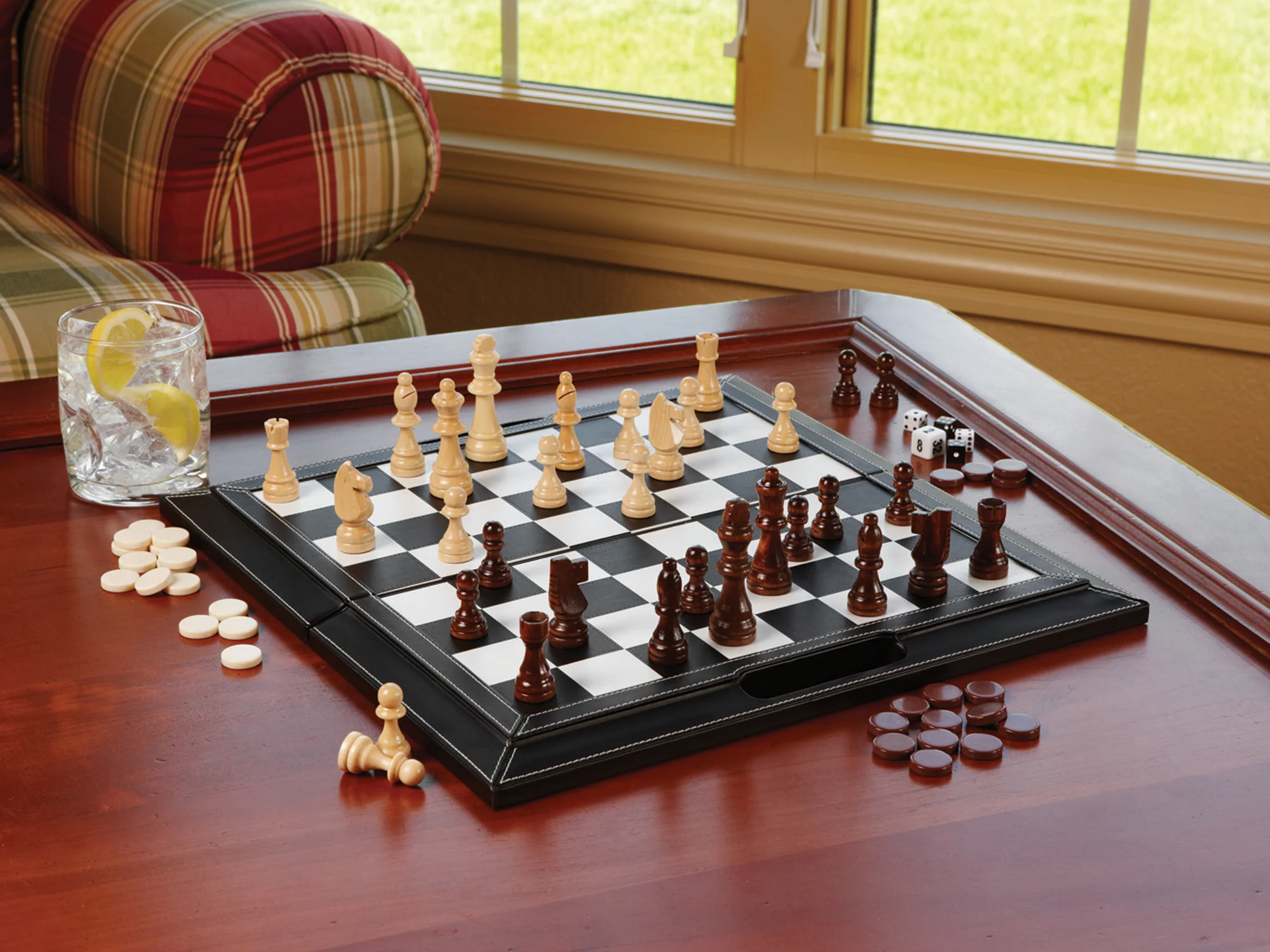 Mainstreet Classics 3-in-1 Leatherette Game Set - Image 6