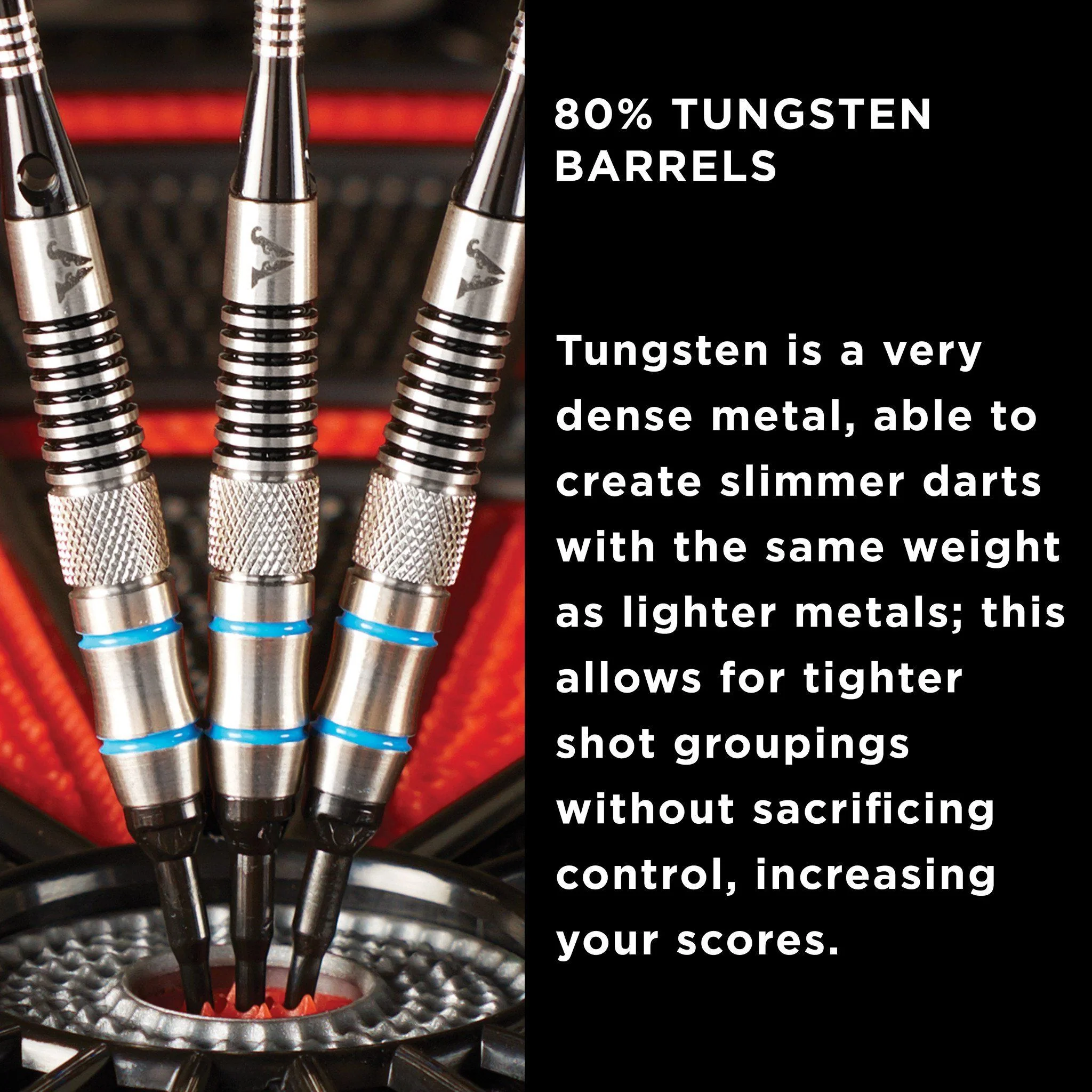 [OPEN BOX]  Viper Grim Reaper Darts 80% Tungsten Soft Tip Darts Blue Rings - Image 5