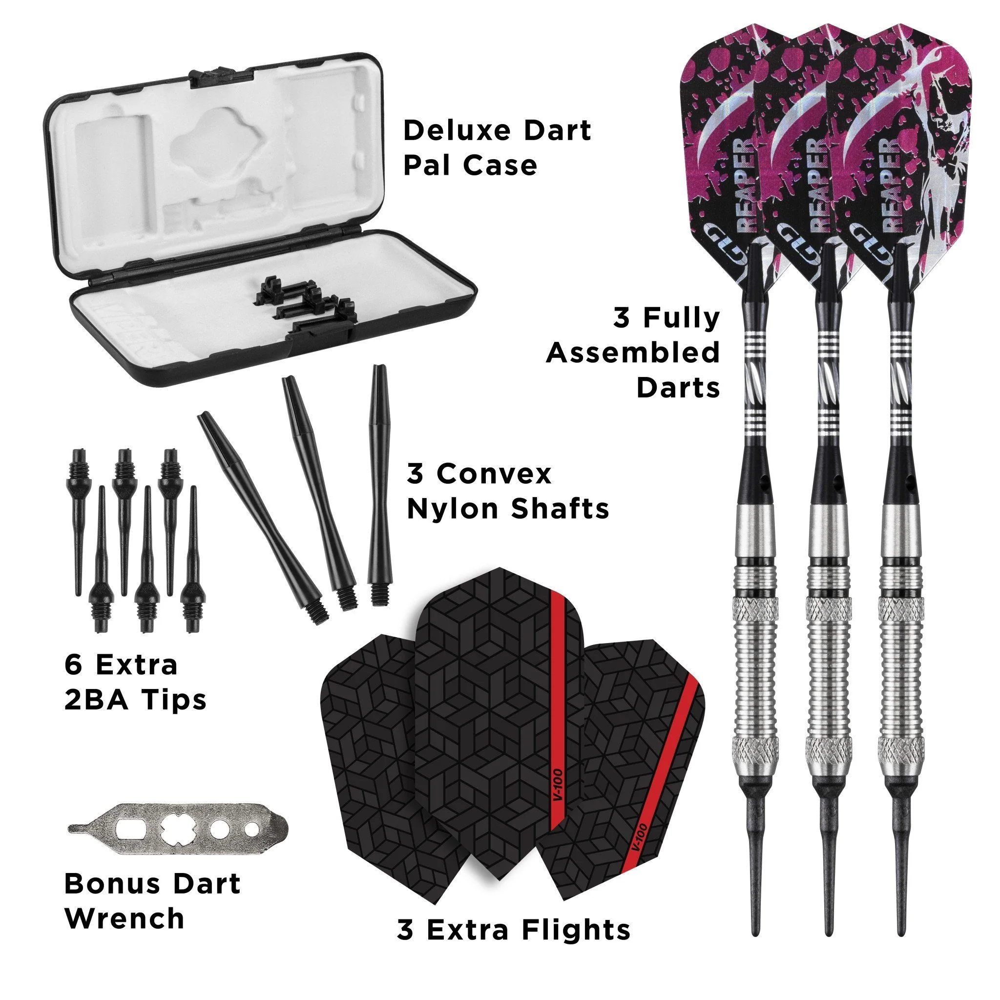 [OPEN BOX]  Viper Grim Reaper Darts 80% Tungsten Soft Tip Darts Grooved Barrel 18 Grams - Image 4