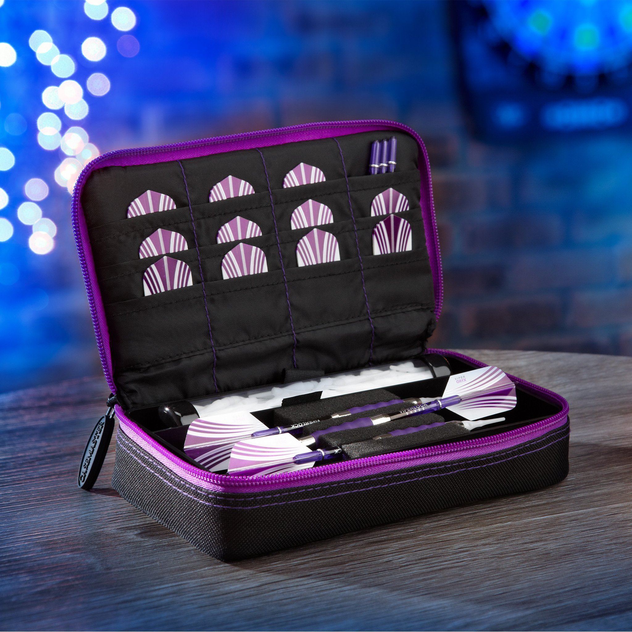 [OPEN BOX]  Casemaster Plazma Dart Case Black with Amethyst Zipper - Image 8