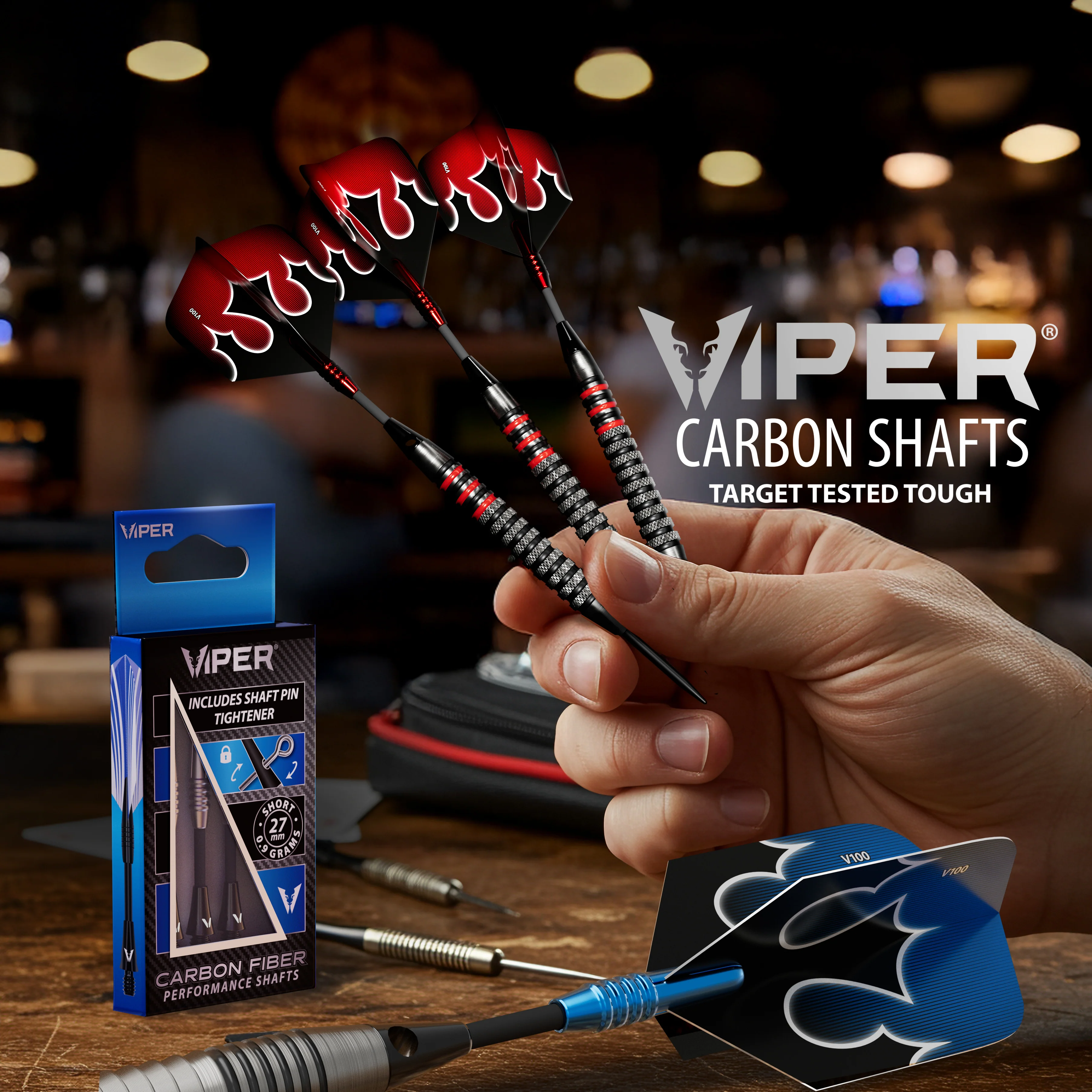 Viper Carbon Fiber Dart Shafts | Short | Black - Image 5