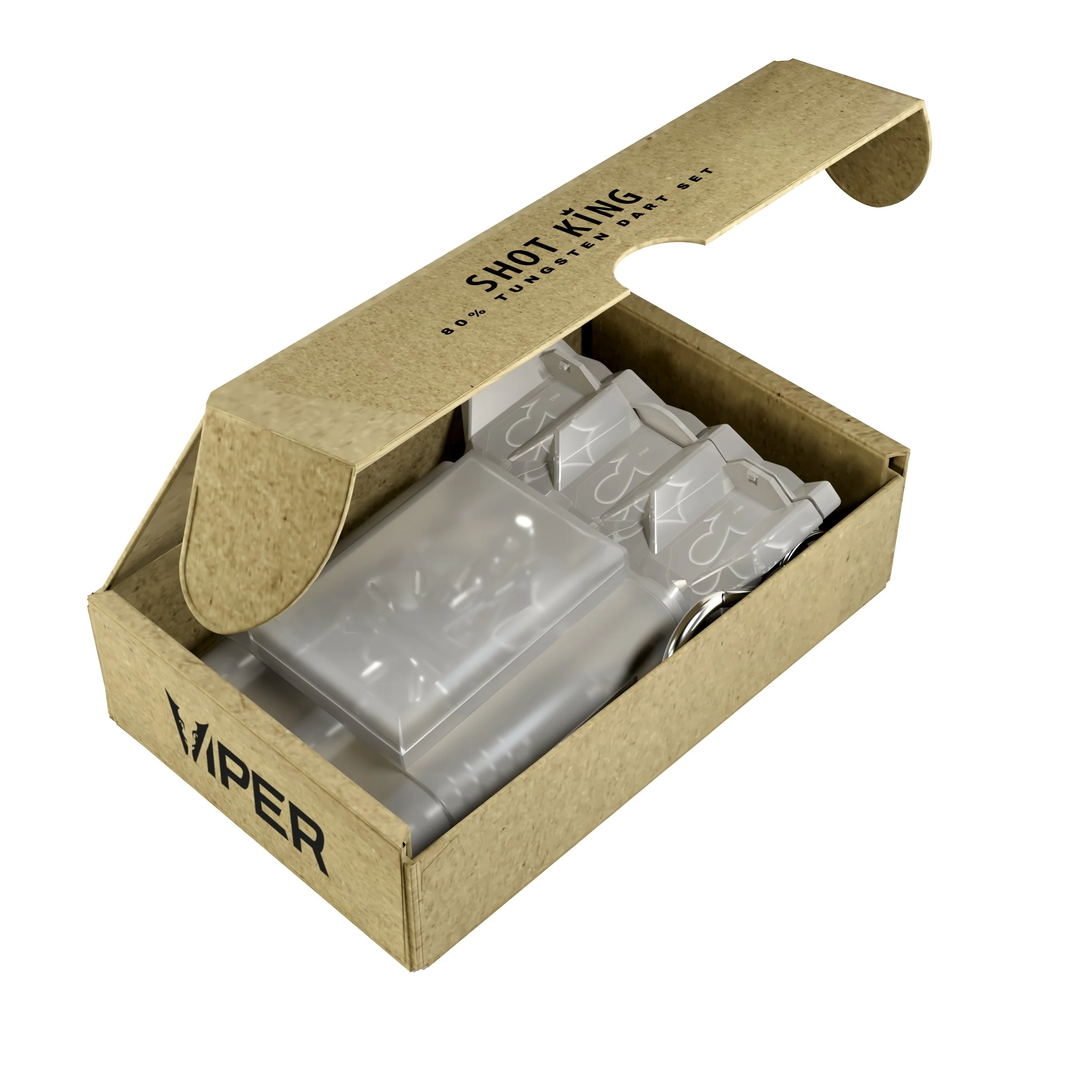 Viper Shot King Steel Tip Dart Set with Nomad Dart Case | 80% Tungsten | Silver | 25 Grams - Image 5